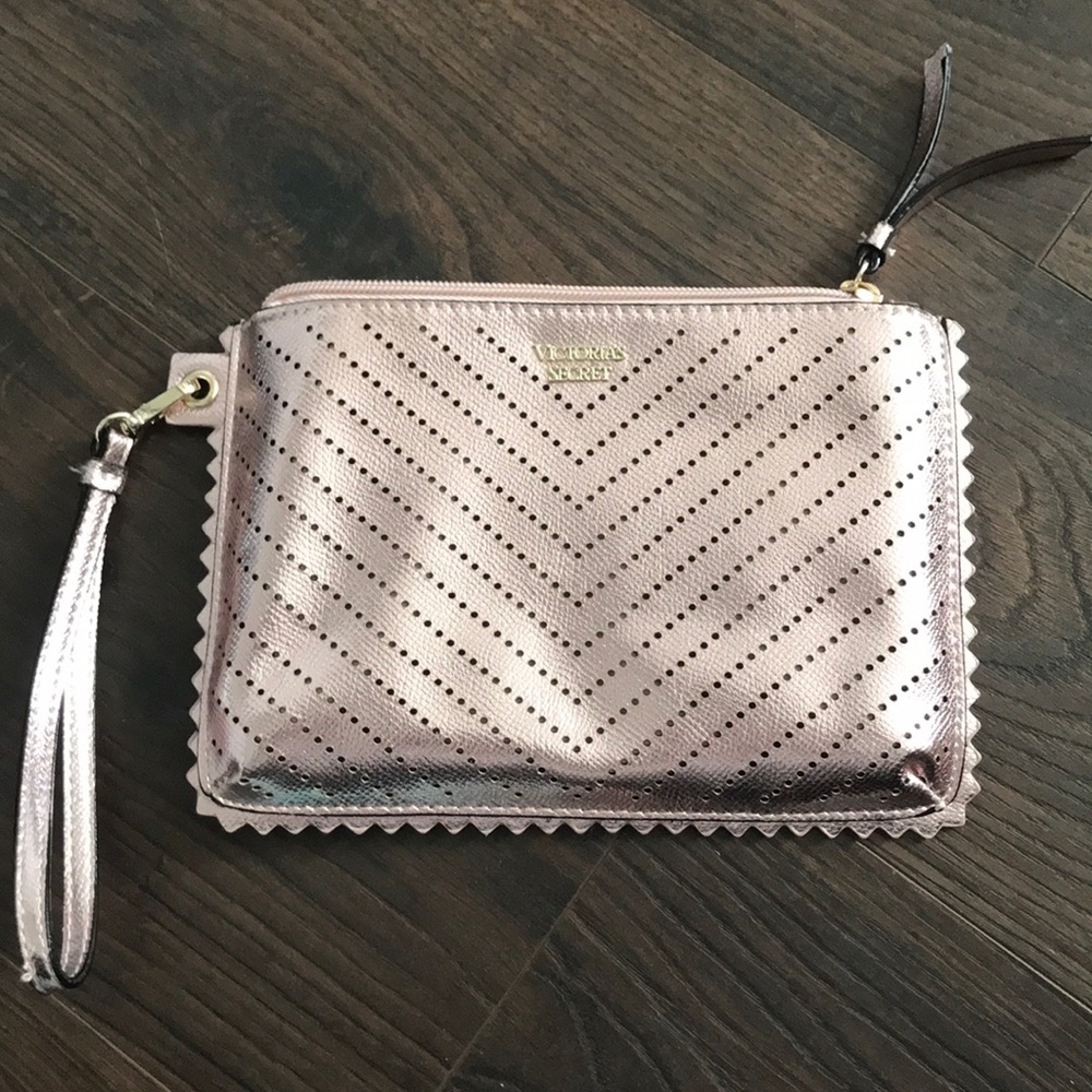 Victoria’s Secret Metallic Pink/ Blush Wristlet
